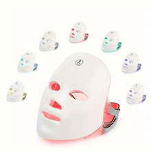 Rechargeable 7-color LED face mask facial care tool