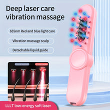 Laser Hair Growth Comb with Vibration Massage – Rechargeable Scalp Care Device for Nourishing Hair Repair & Follicle Absorption, USB Charging, Professional Head Massage Tool
